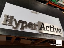 Hyperactive logo sign