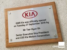 Kia plaque sign