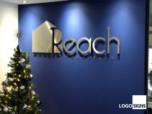 Reach logo signage