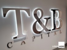 T and B Capital logo sign