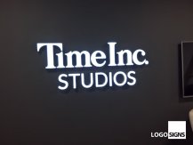 TimeInc illuminated logo sign