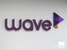 Wave logo sign