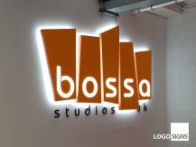 bossa illuminated logo sign