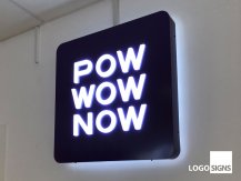 pow wow now logo sign