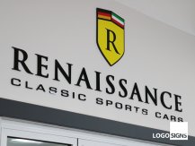 renaissance internal acrylic logo sign